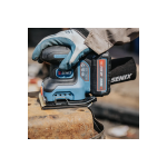 Шлифмашина вибрационная аккумуляторная SENIX PSX2-M2-EU 20В бесщ. дв., 125 мм, с 1 АКБ, 1 ЗУ