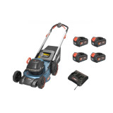 Газонокосилка аккумуляторная SENIX LSSX2-H-EU COMBO, 2X2 40V, 46см + 4 АКБ 5Ач и ЗУ