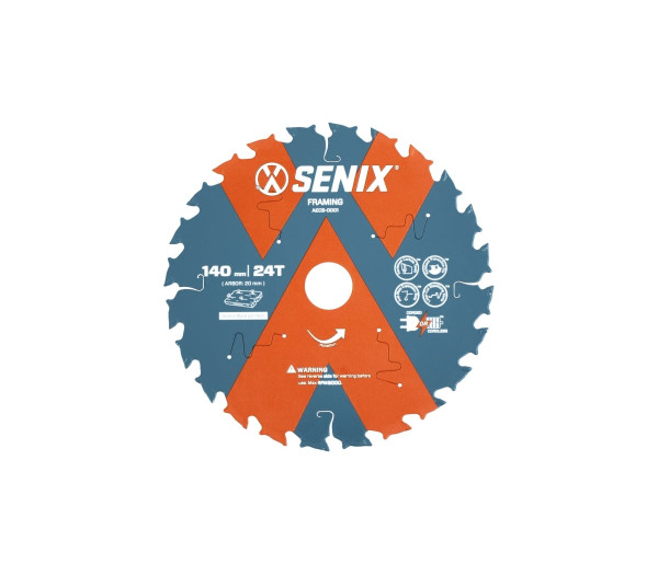 Диск пильный по дереву 140х20 мм, 24Т SENIX AECS-0001