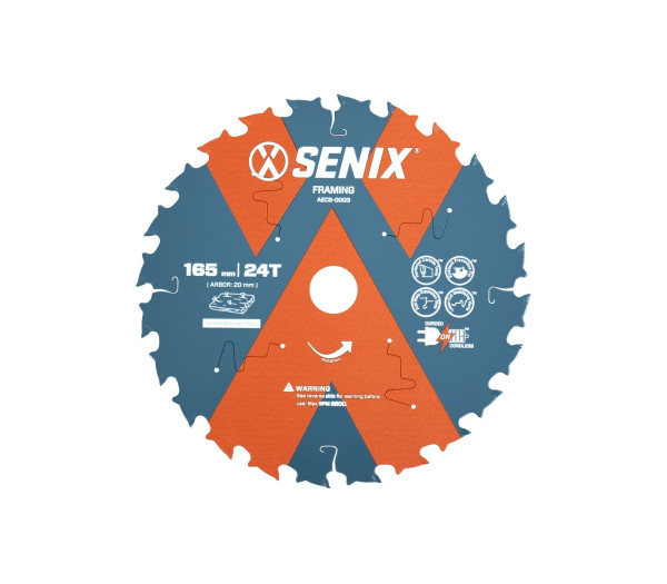 Диск пильный по дереву 165х20 мм, 24Т SENIX AECS-0003