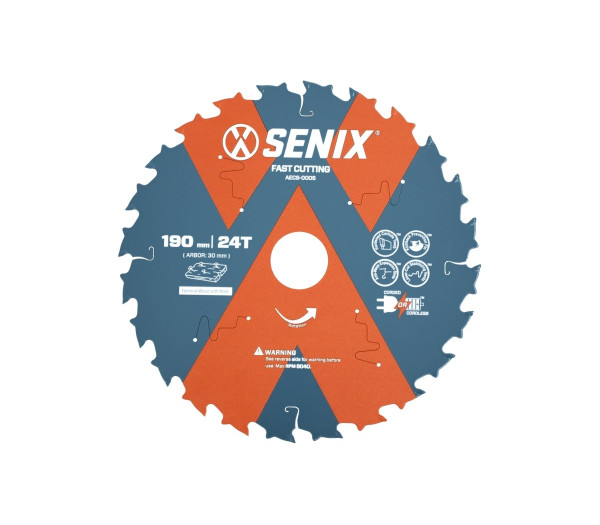 Диск пильный по дереву 190х30 мм, 24Т SENIX AECS-0005
