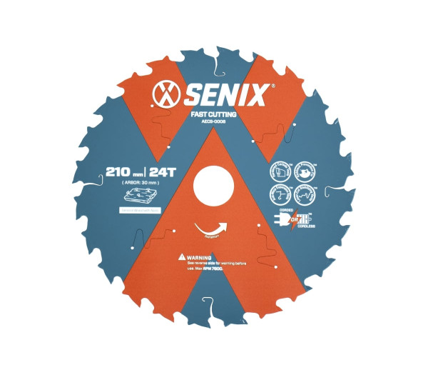 Диск пильный по дереву 210х30 мм, 24Т SENIX AECS-0008