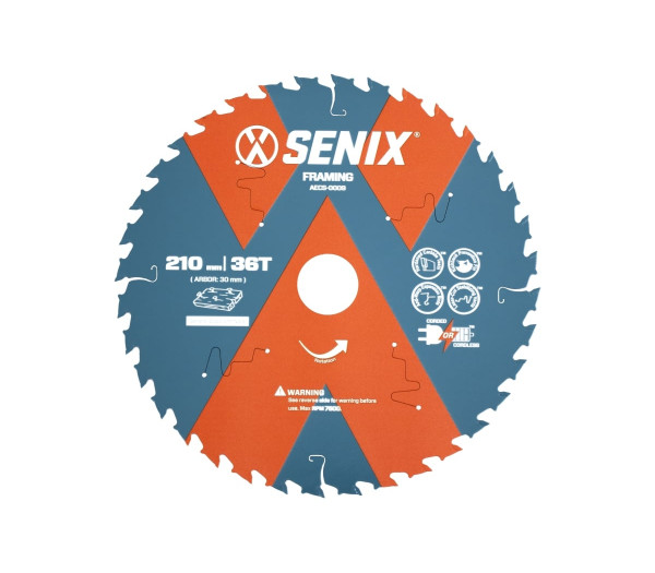 Диск пильный по дереву 210х30 мм, 36Т SENIX AECS-0009