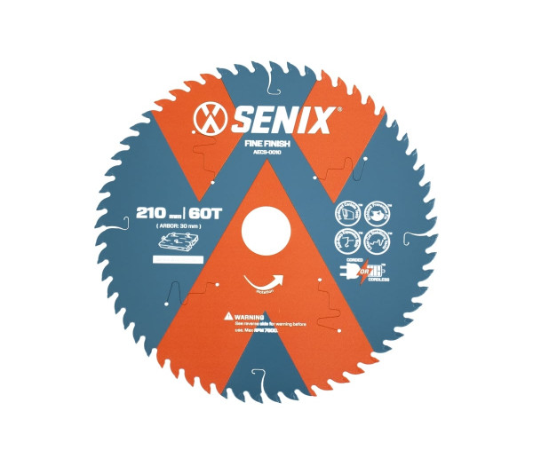 Диск пильный по дереву 210х30 мм, 60Т SENIX AECS-0010